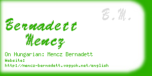 bernadett mencz business card